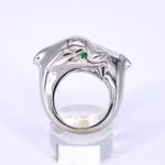 Vintage Ring Cartier, Two Dolphins, witgoud
